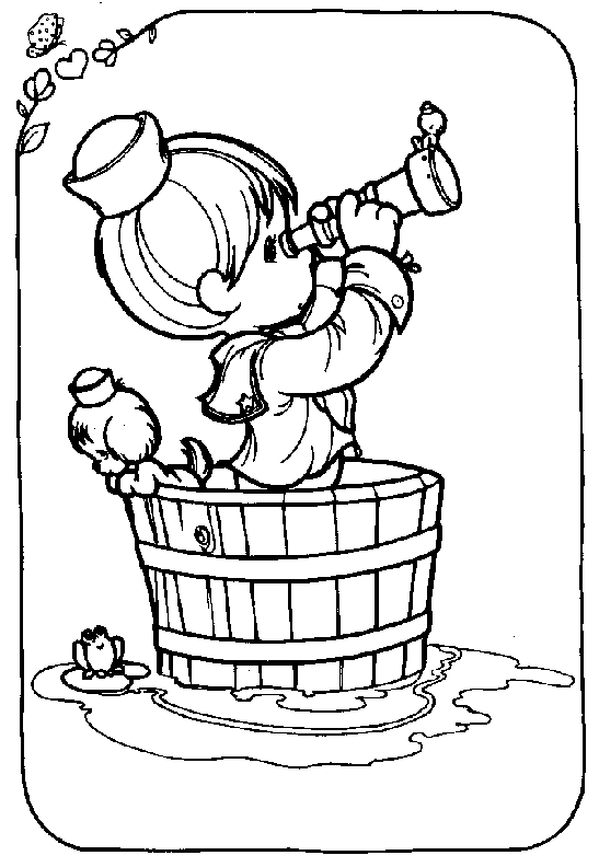 coloriage moments precieux le matelot dans son tonneau